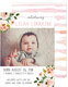 Corner Roses Photo Birth Announcements Image 4 of 4